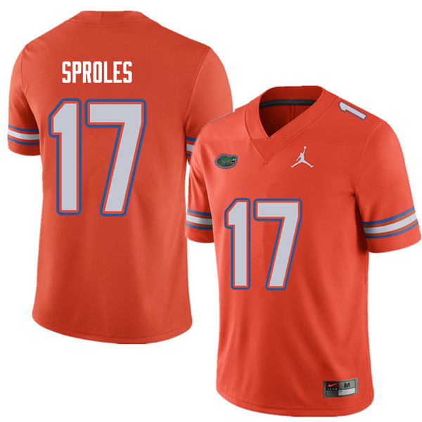 Jordan Brand Men #17 Nick Sproles Florida Gators College Football Jerseys Sale-Orange